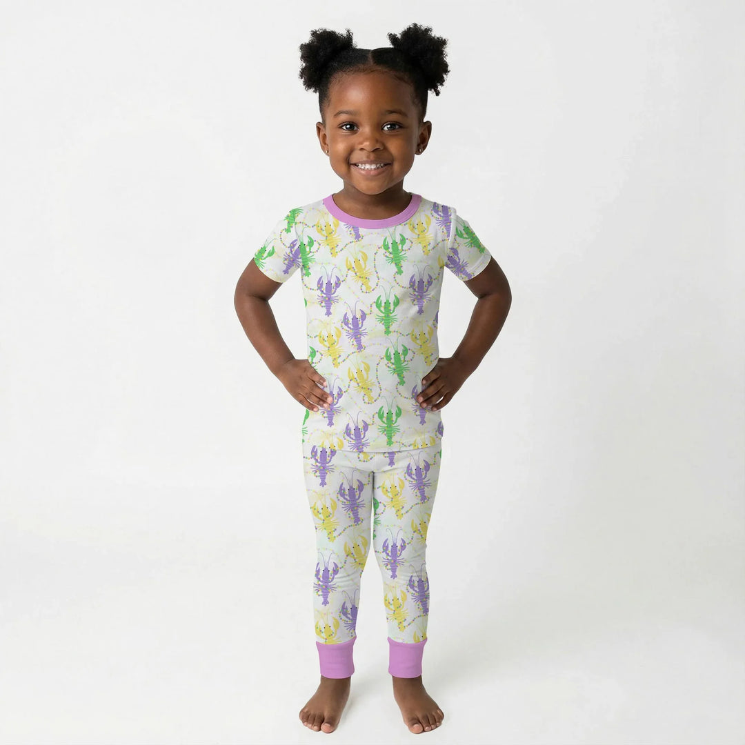 Zweiteiliges, kurzärmliges Pyjama-Set mit Marienkäfern