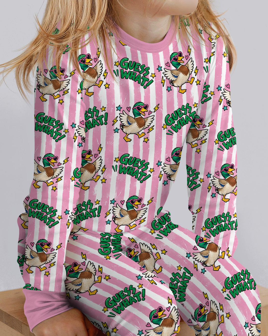 Guess What Mallard Butt Bamboo Two Piece Long Sleeve Pajama Set