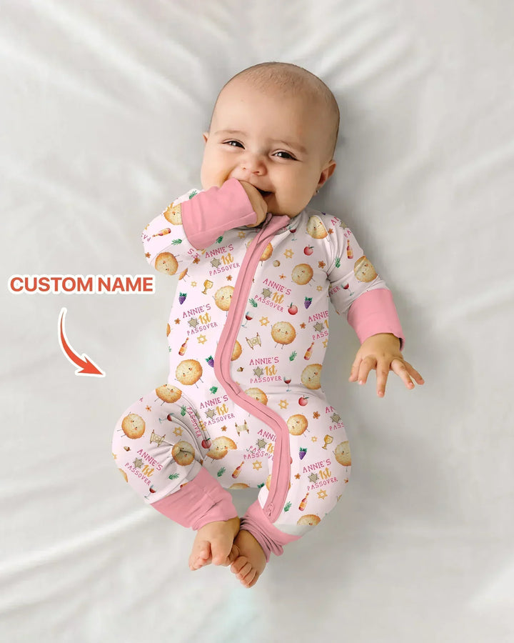 Custom Name 1st Passover Bamboo Convertible Zippy