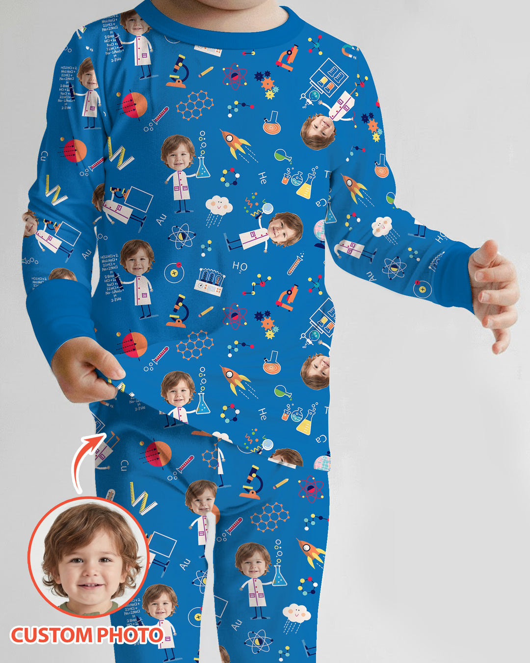 Zweiteiliges Langarm-Pyjama-Set mit Sommerfrüchten