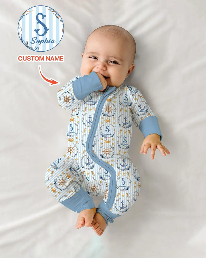 Bon Voyage Custom Name Bamboo Convertible Zippy