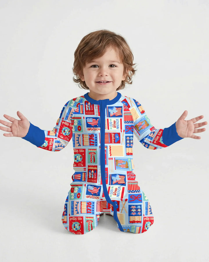 Patriotic Matchbox Family Matching Bamboo Convertible Zippy