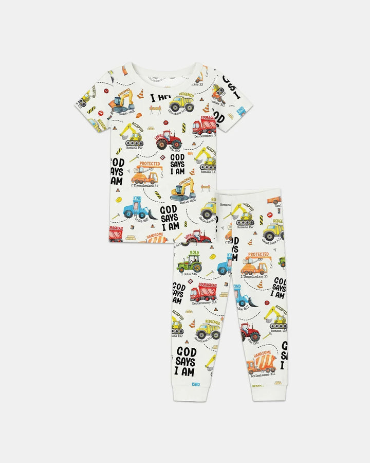 God Says I Am Bamboo Two Piece Short Sleeve Pajama Set