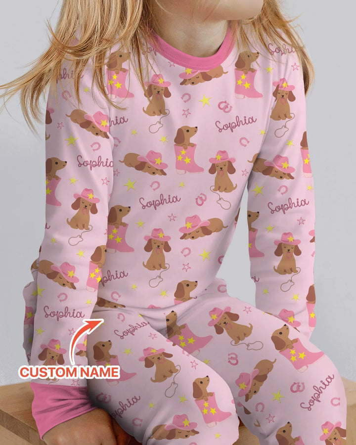 Zweiteiliges Langarm-Pyjama-Set mit Sommerfrüchten