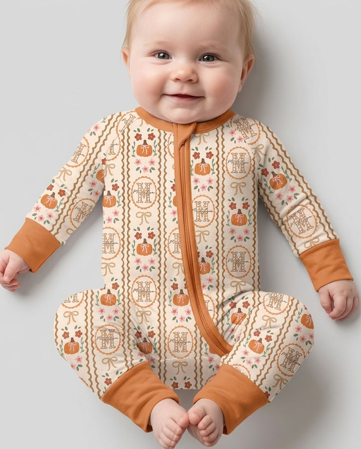 Custom Name Pumpkin Cottage Bamboo Convertible Zippy