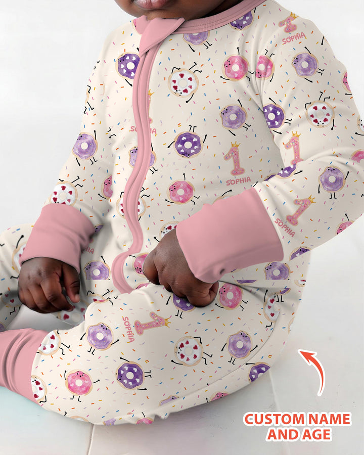 Custom Birthday Donut Bamboo Convertible Zippy