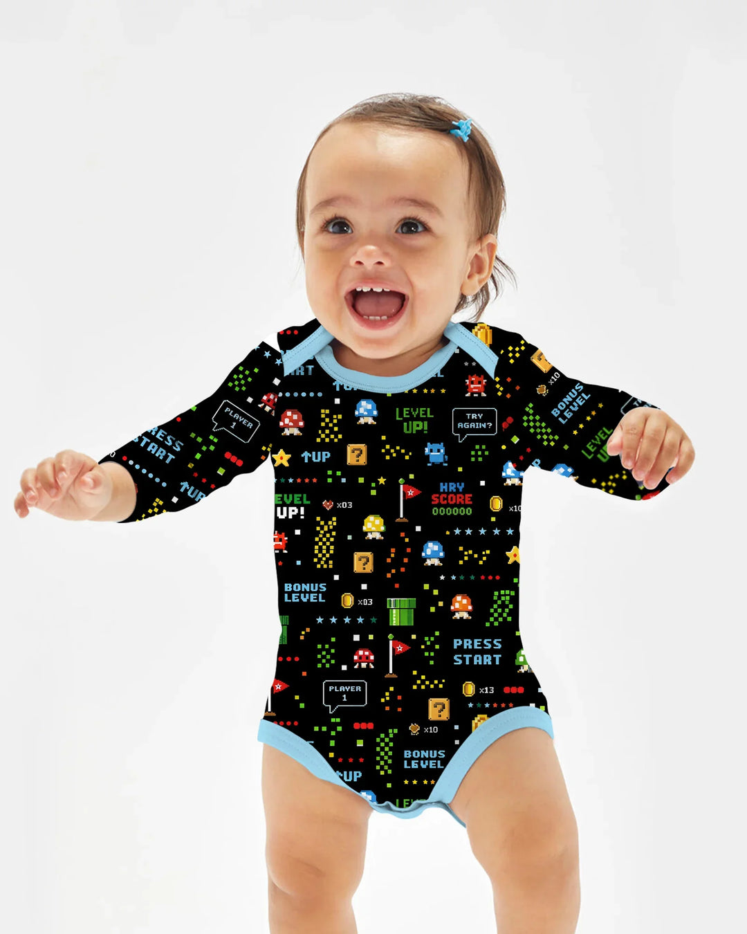 Gerippte Babykleidung mit individuellem Foto - Weich &amp; Skizzenhaft