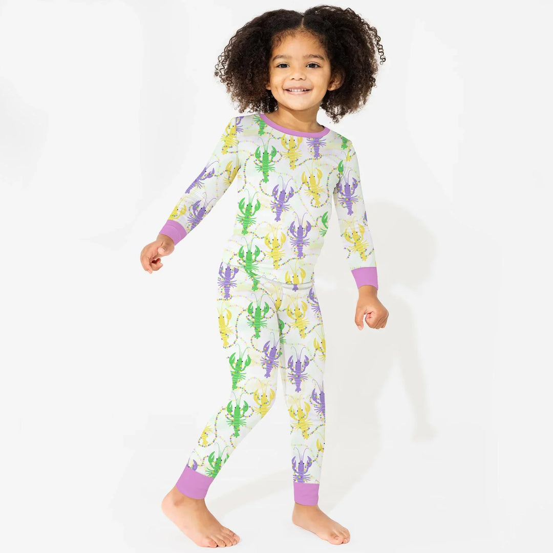 Zweiteiliges Langarm-Pyjama-Set mit Sommerfrüchten