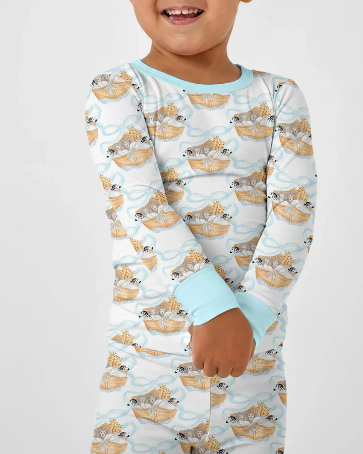 Noah's Ark Bamboo Two Piece Long Sleeve Pajama Set