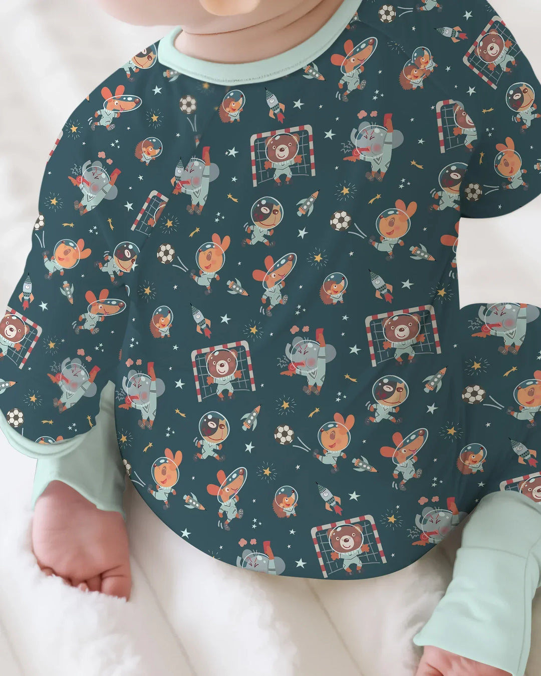Gerippte Babykleidung mit individuellem Foto - Weich &amp; Skizzenhaft