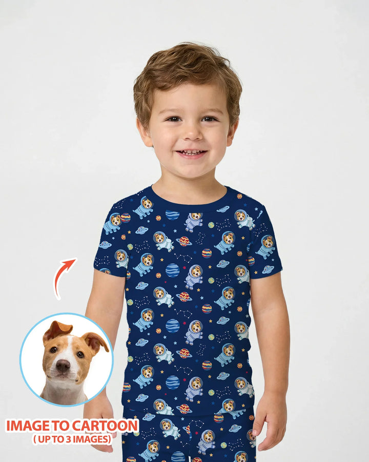 Zweiteiliges, kurzärmliges Pyjama-Set mit Marienkäfern