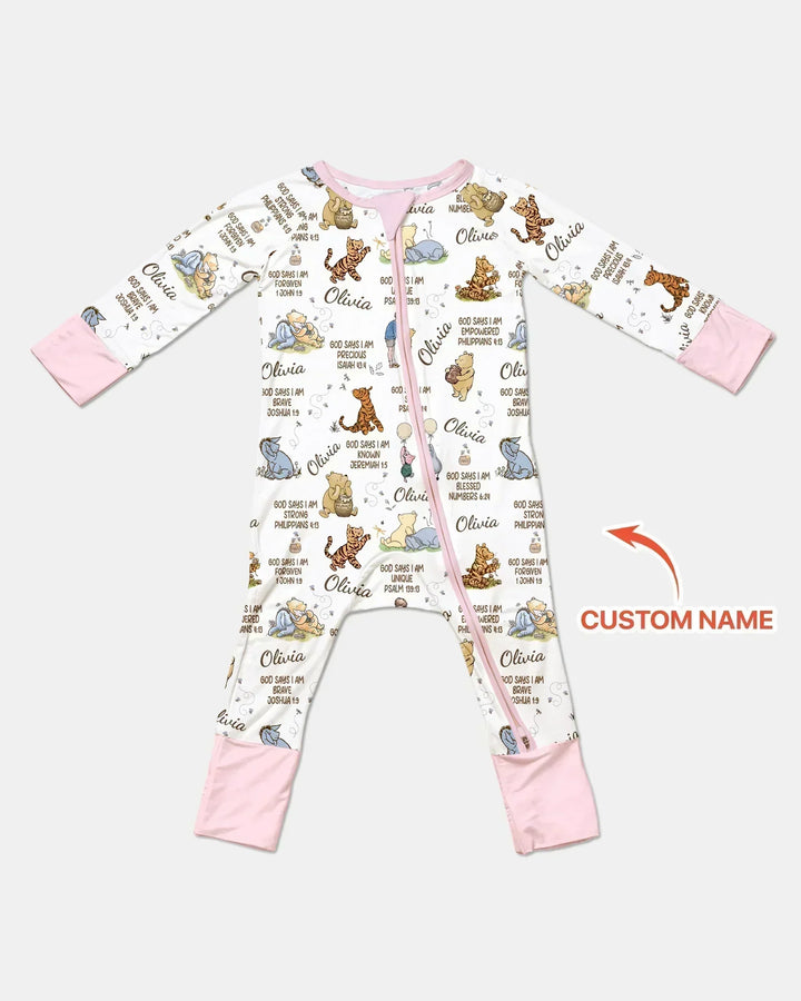 Custom Name God Says I Am Classic Bear Bamboo Convertible Zippy