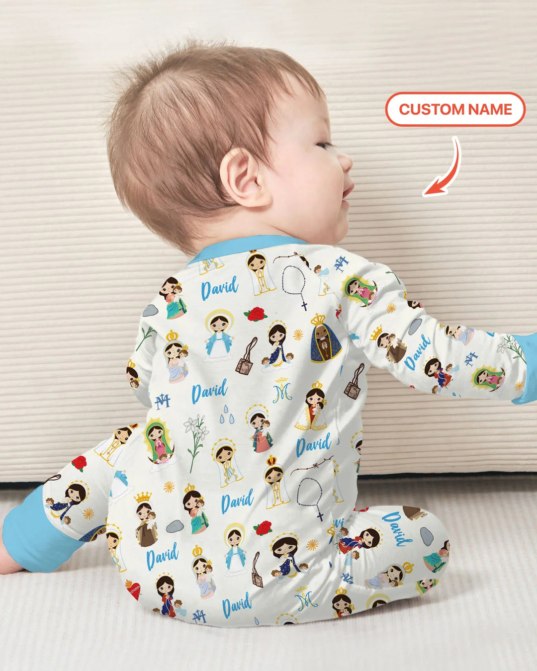 Gerippte Babykleidung mit individuellem Foto - Weich &amp; Skizzenhaft