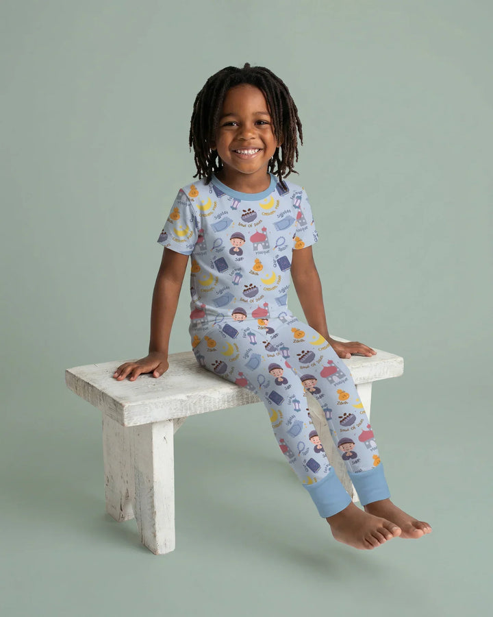 Zweiteiliges, kurzärmliges Pyjama-Set mit Marienkäfern