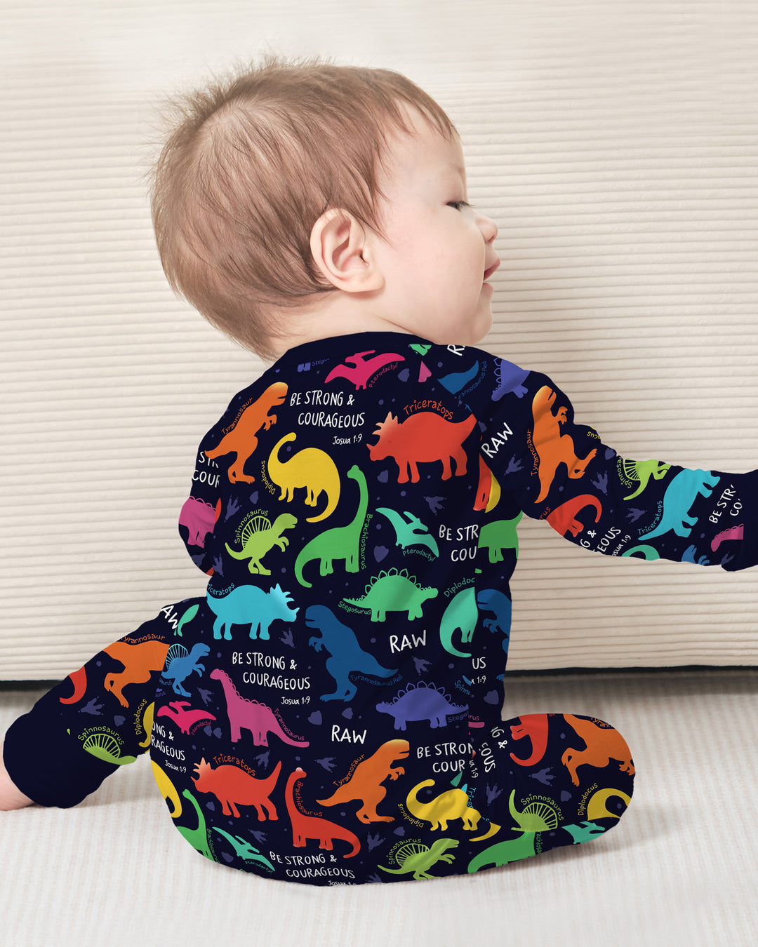 Gerippte Babykleidung mit individuellem Foto - Weich &amp; Skizzenhaft