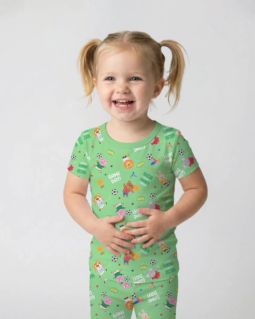 Zweiteiliges, kurzärmliges Pyjama-Set mit Marienkäfern
