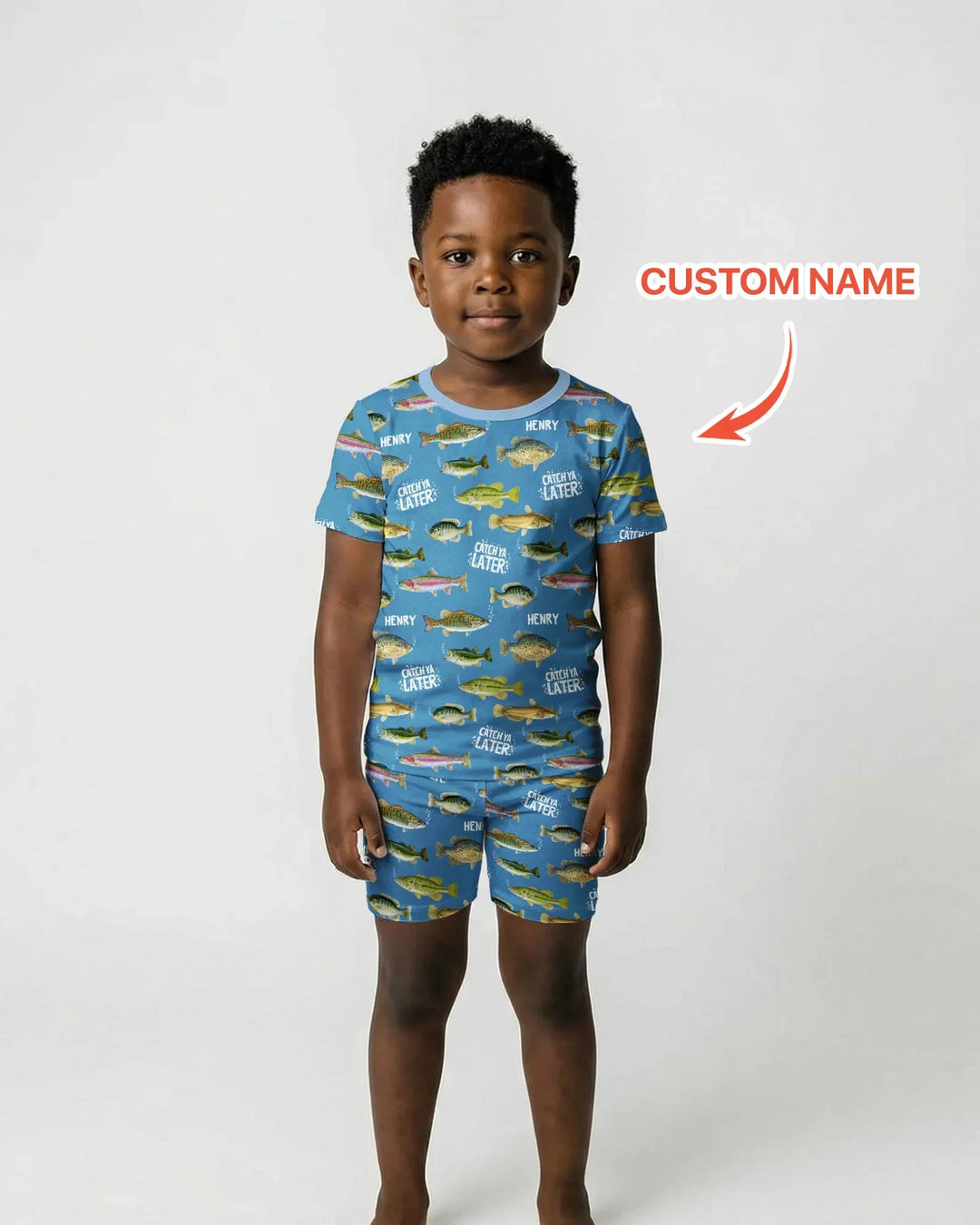 Zweiteiliges Pyjama-Set mit kurzen Ärmeln und Shorts im Sommer-Design