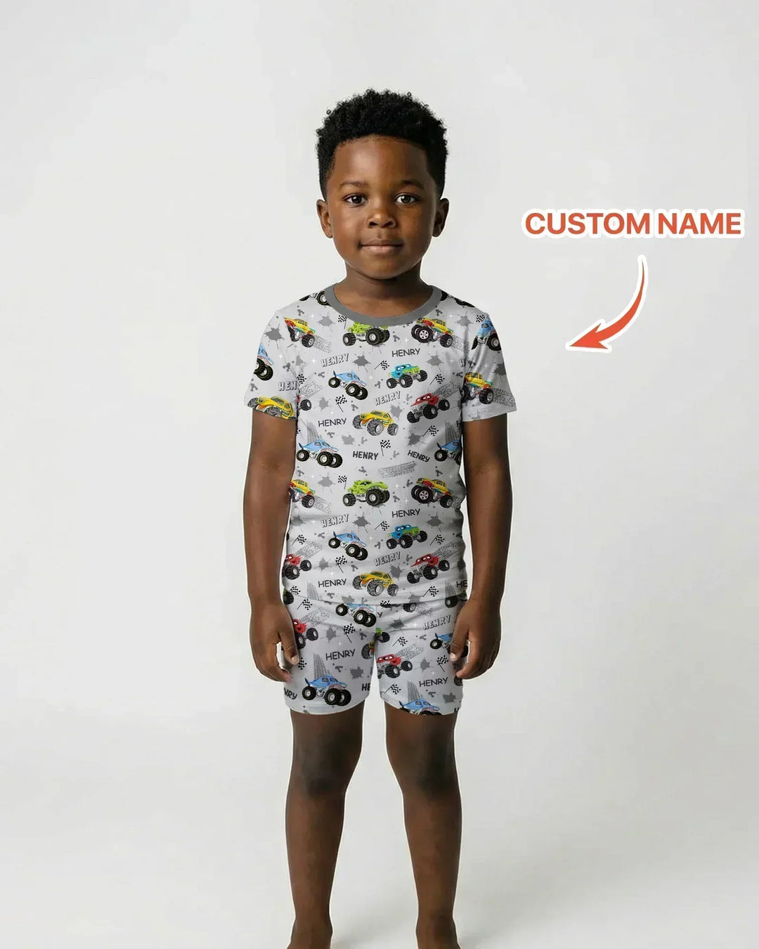 Zweiteiliges Pyjama-Set mit kurzen Ärmeln und Shorts im Sommer-Design
