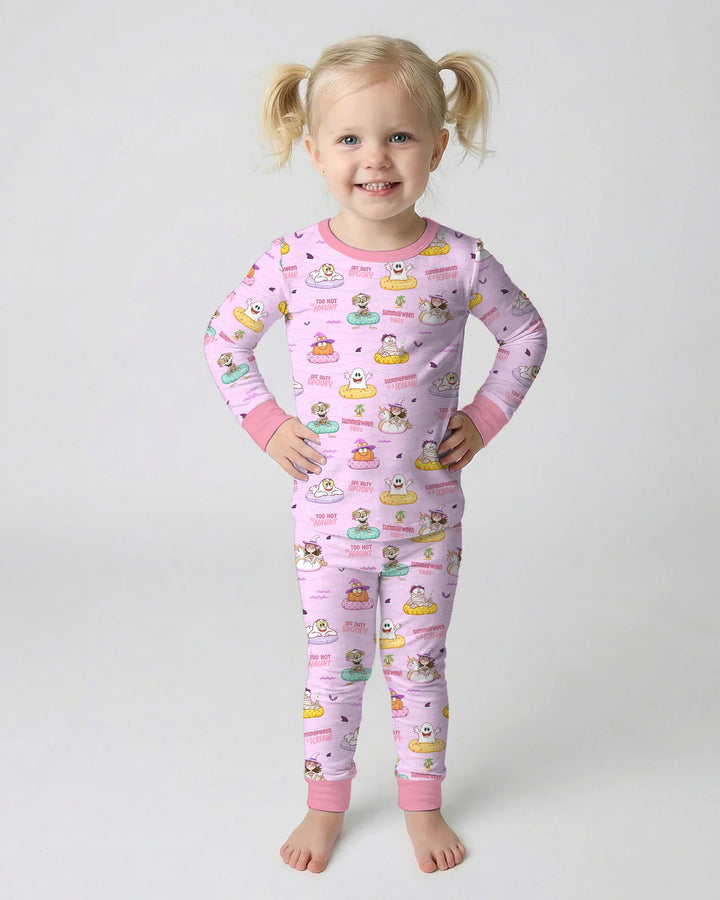 Zweiteiliges Langarm-Pyjama-Set mit Sommerfrüchten