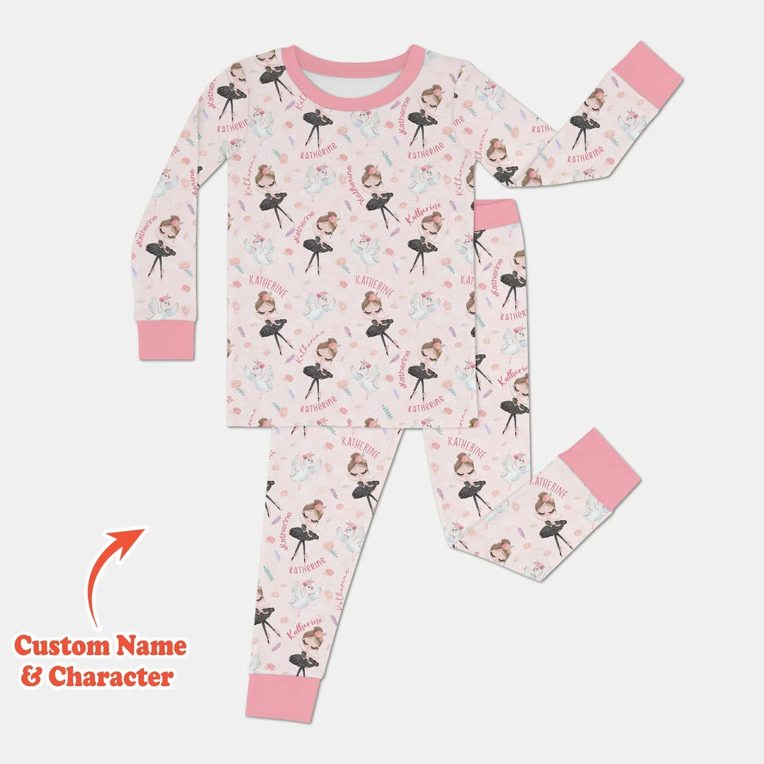 Zweiteiliges Langarm-Pyjama-Set mit Sommerfrüchten