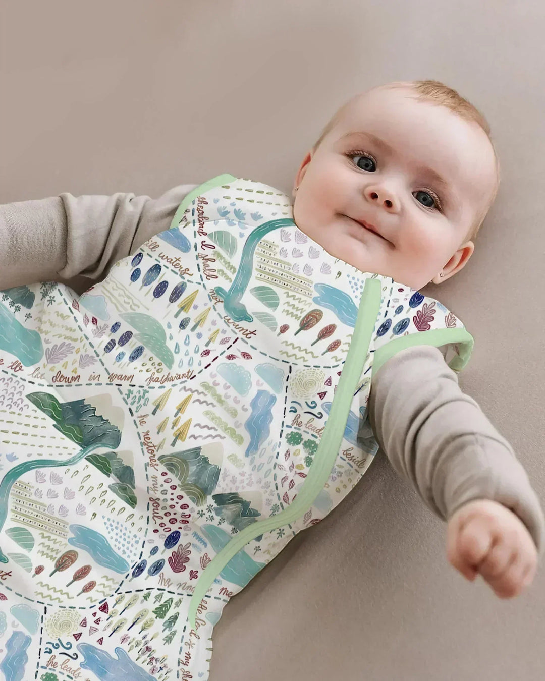 Whimsical Psalms 23 Map Bamboo Sleep Bag