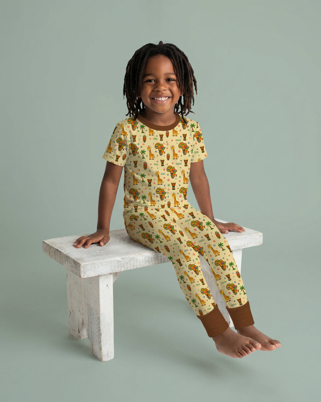 Zweiteiliges, kurzärmliges Pyjama-Set mit Marienkäfern