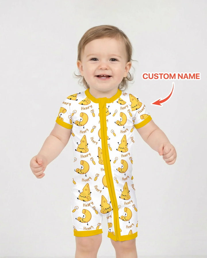 Custom Name Mac & Cheese Club Bamboo Shorty Zippy
