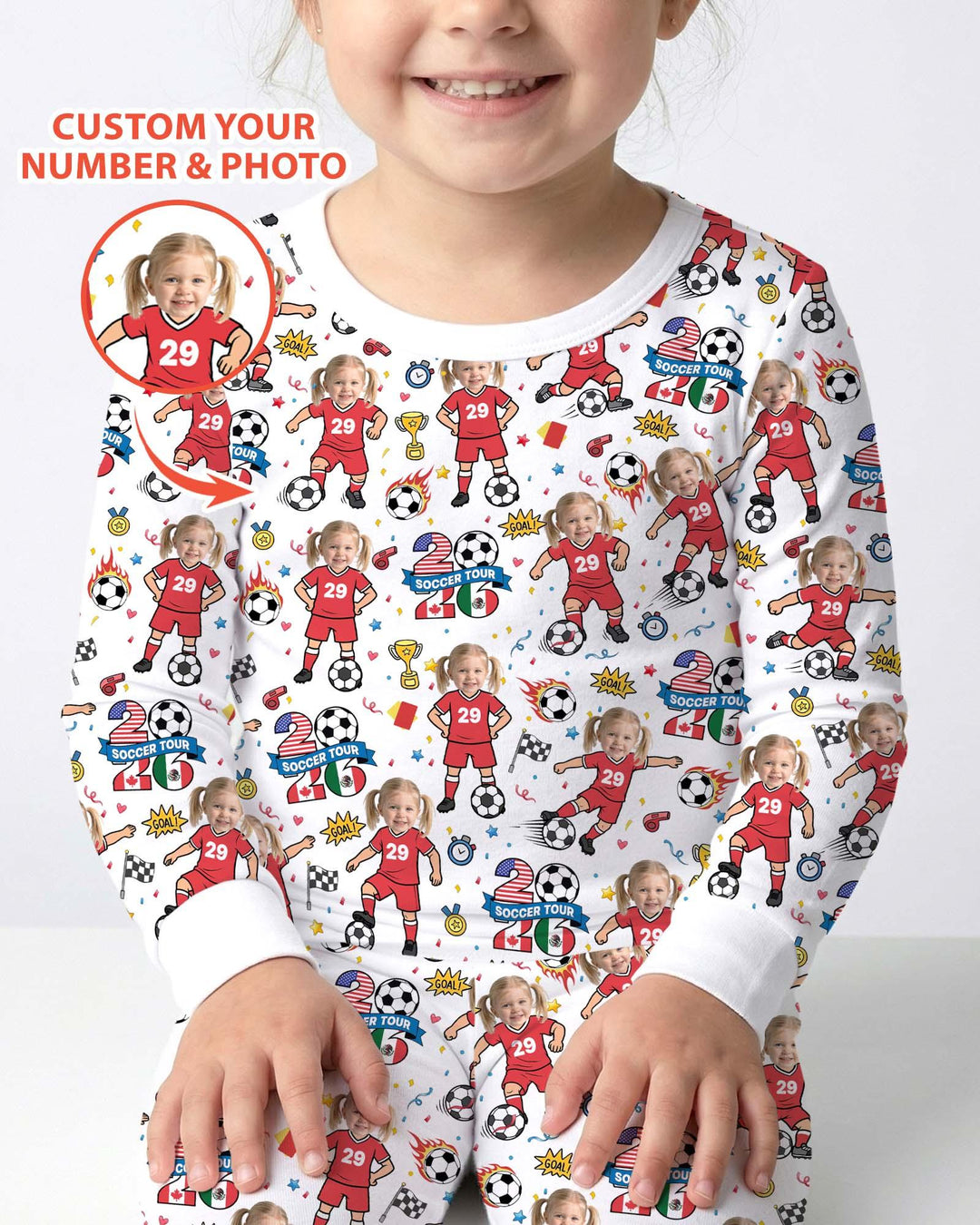 Zweiteiliges Langarm-Pyjama-Set mit Sommerfrüchten