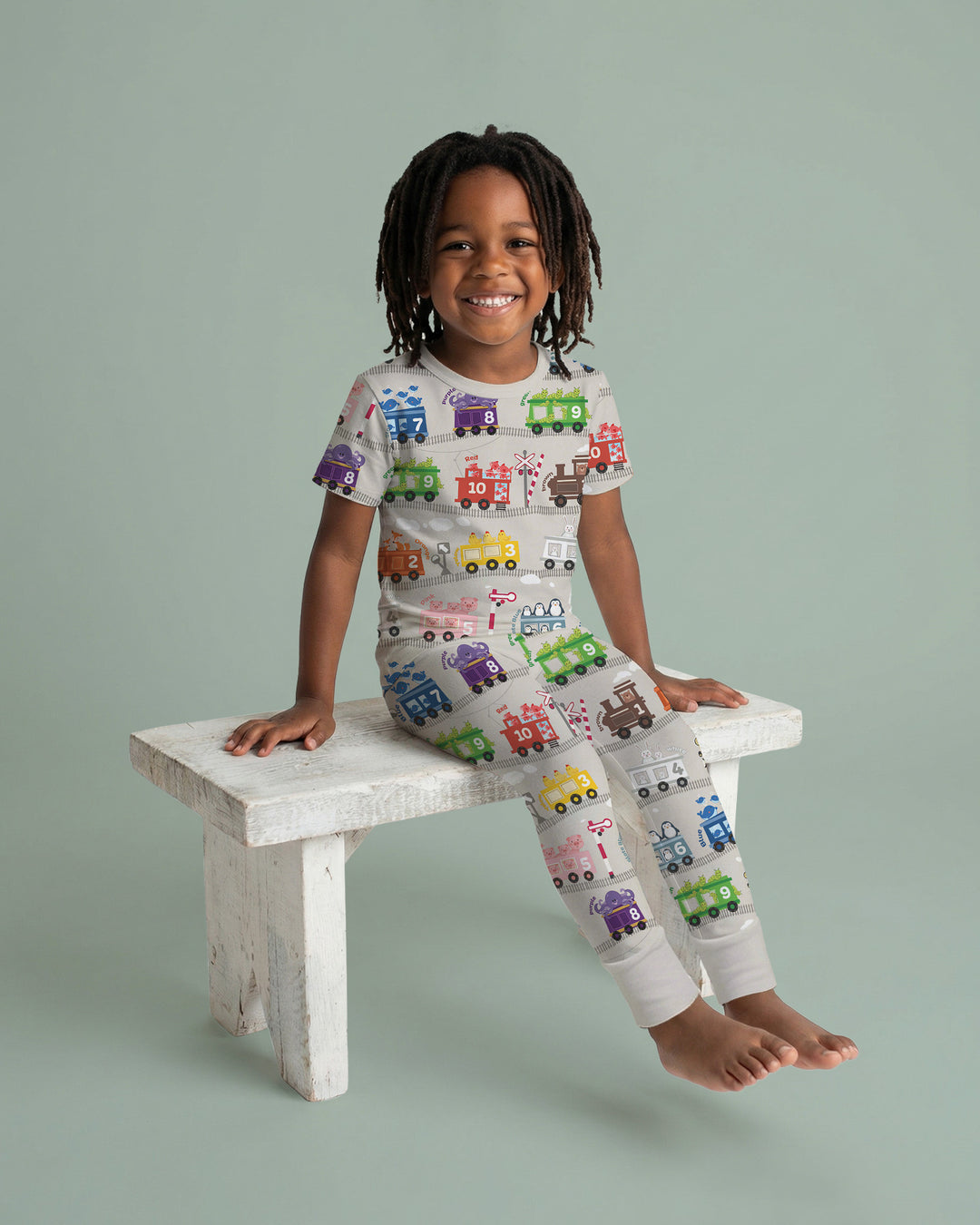 Zweiteiliges, kurzärmliges Pyjama-Set mit Marienkäfern