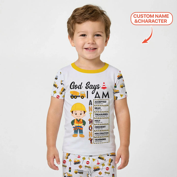 Zweiteiliges, kurzärmliges Pyjama-Set mit Marienkäfern