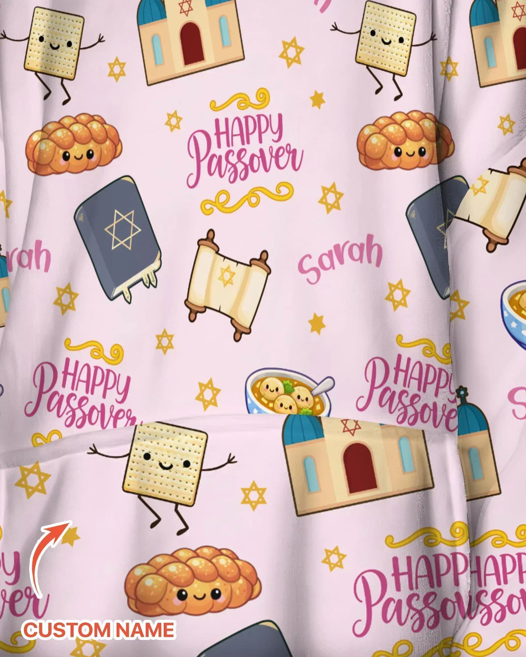 Personalisierbarer „Pesach Sameach“ Bambus-Deckenpullover