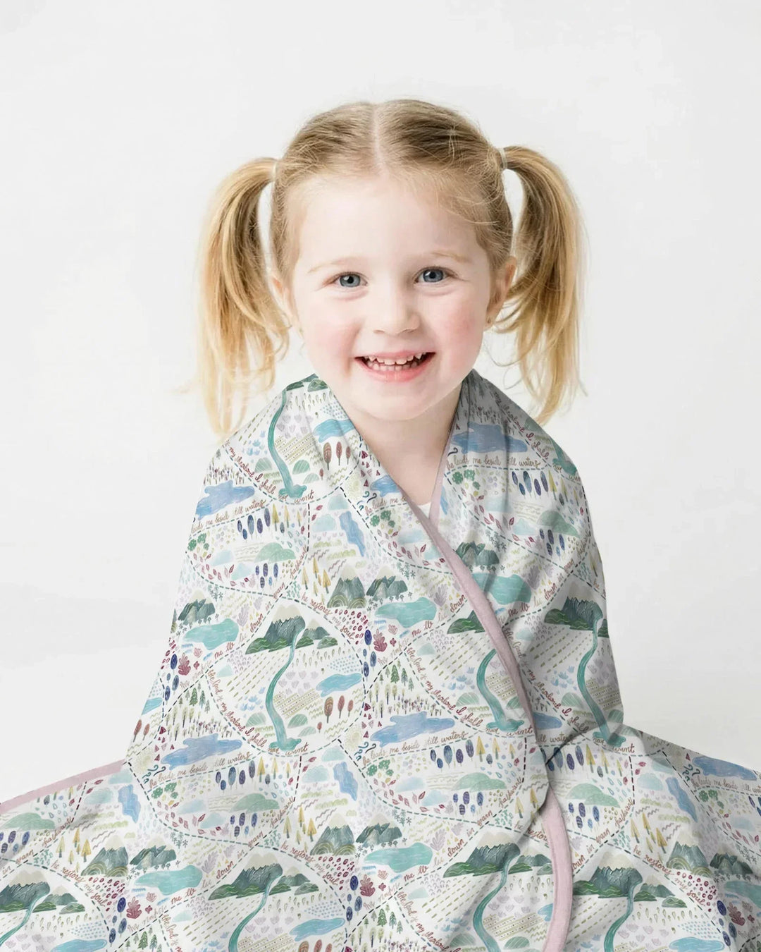 Whimsical Psalms 23 Map Bamboo Blanket