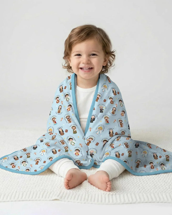 Saints in the Clouds Bamboo Blanket