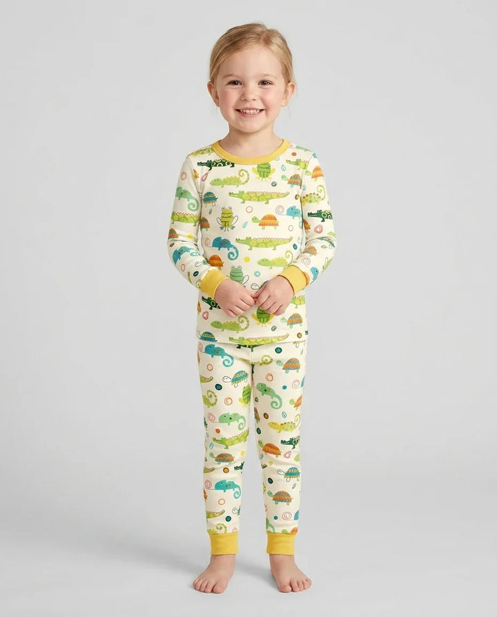Zweiteiliges Langarm-Pyjama-Set mit Sommerfrüchten