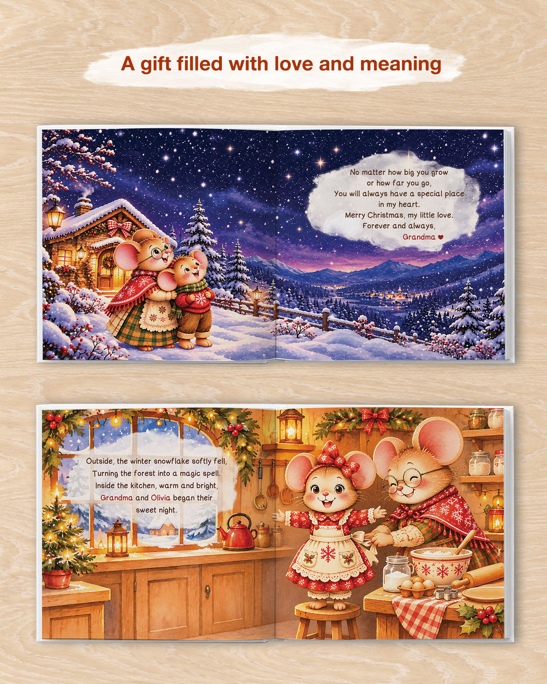 Personalized Grandma & Grandchild Christmas Book