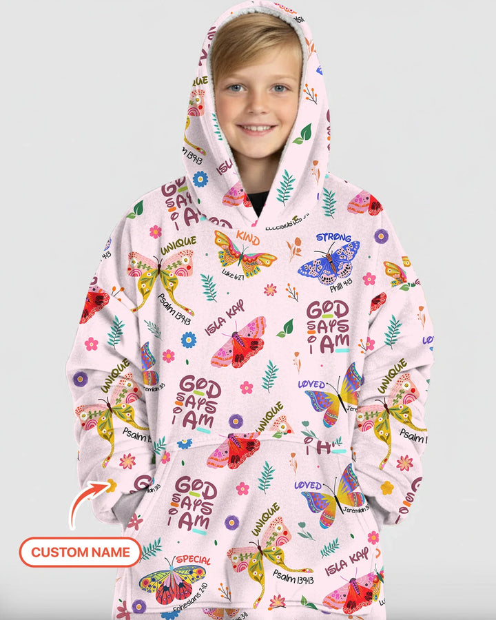 Gott sagt, ich bin Schmetterling Bambus Deckenpullover