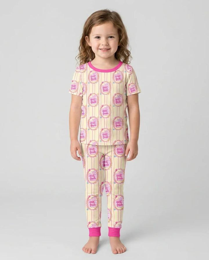 Zweiteiliges, kurzärmliges Pyjama-Set mit Marienkäfern