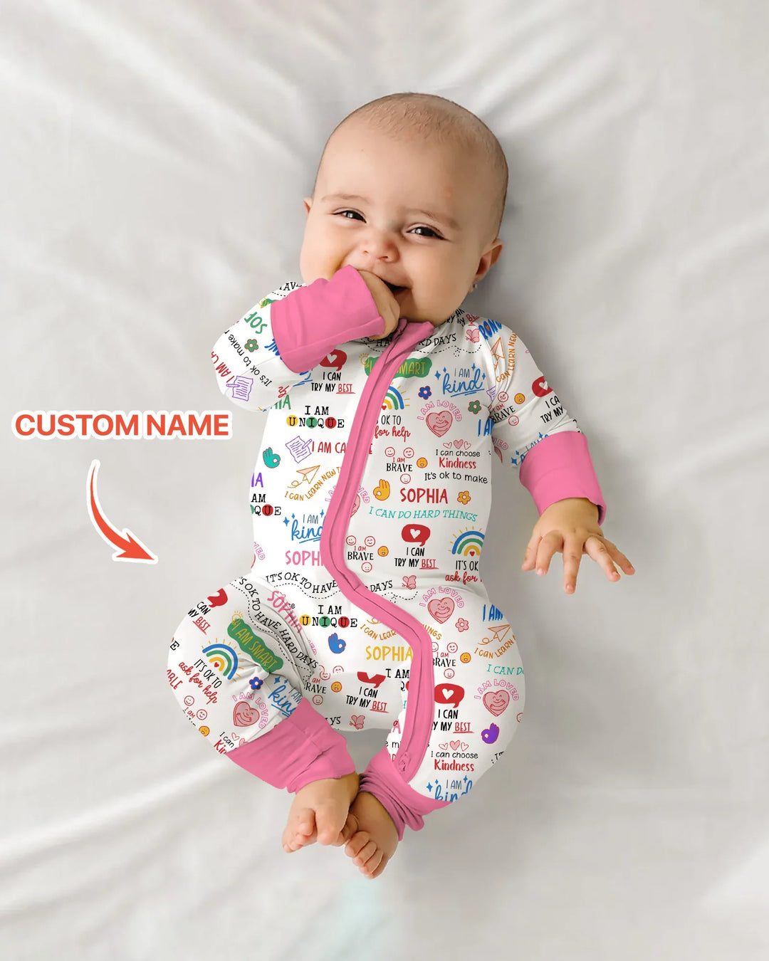 Gerippte Babykleidung mit individuellem Foto - Weich &amp; Skizzenhaft