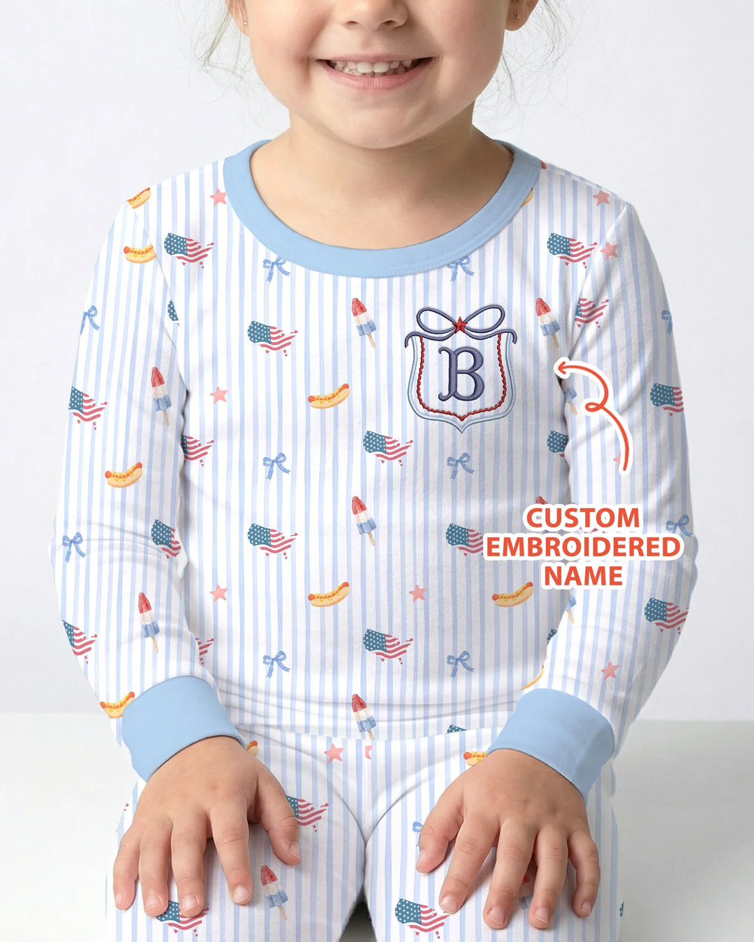 Zweiteiliges Langarm-Pyjama-Set mit Sommerfrüchten