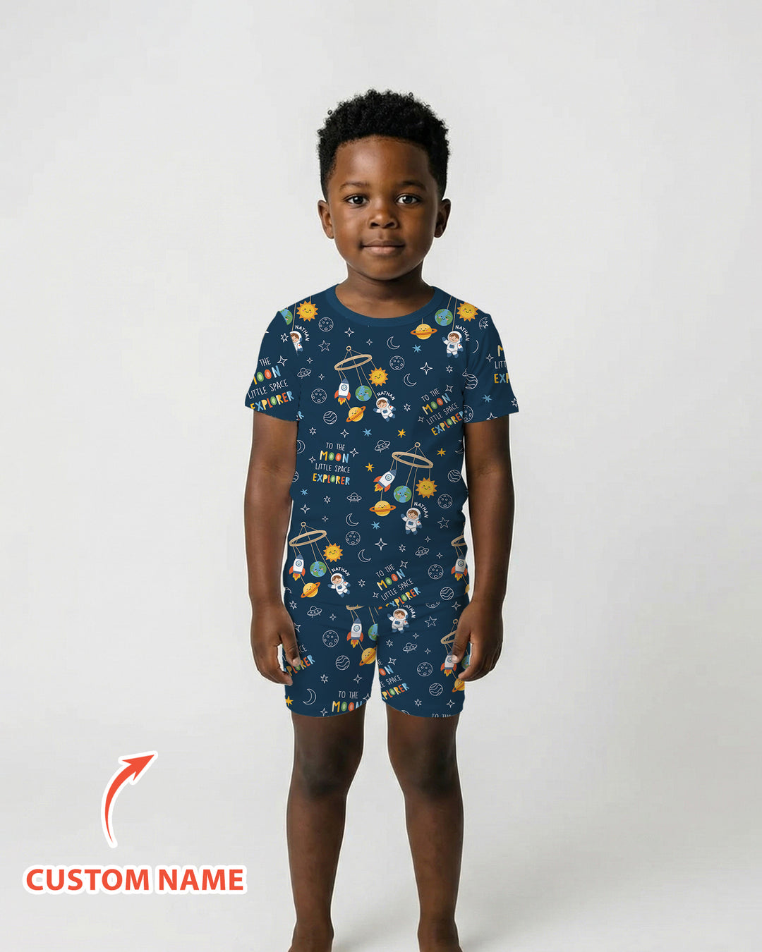 Schlafanzug-Set zweiteilig, kurze Ärmel, kurze Hose, Bambus