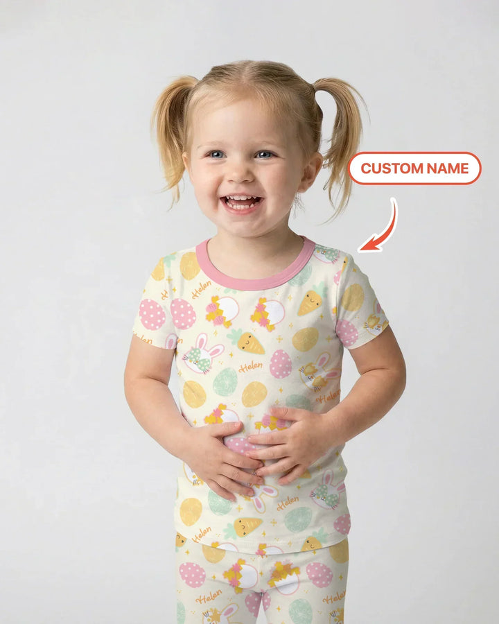 Zweiteiliges, kurzärmliges Pyjama-Set mit Marienkäfern