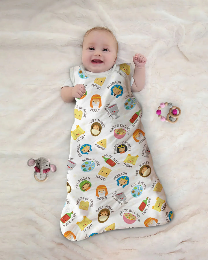 Cute Passover Characters Bamboo Sleep Bag