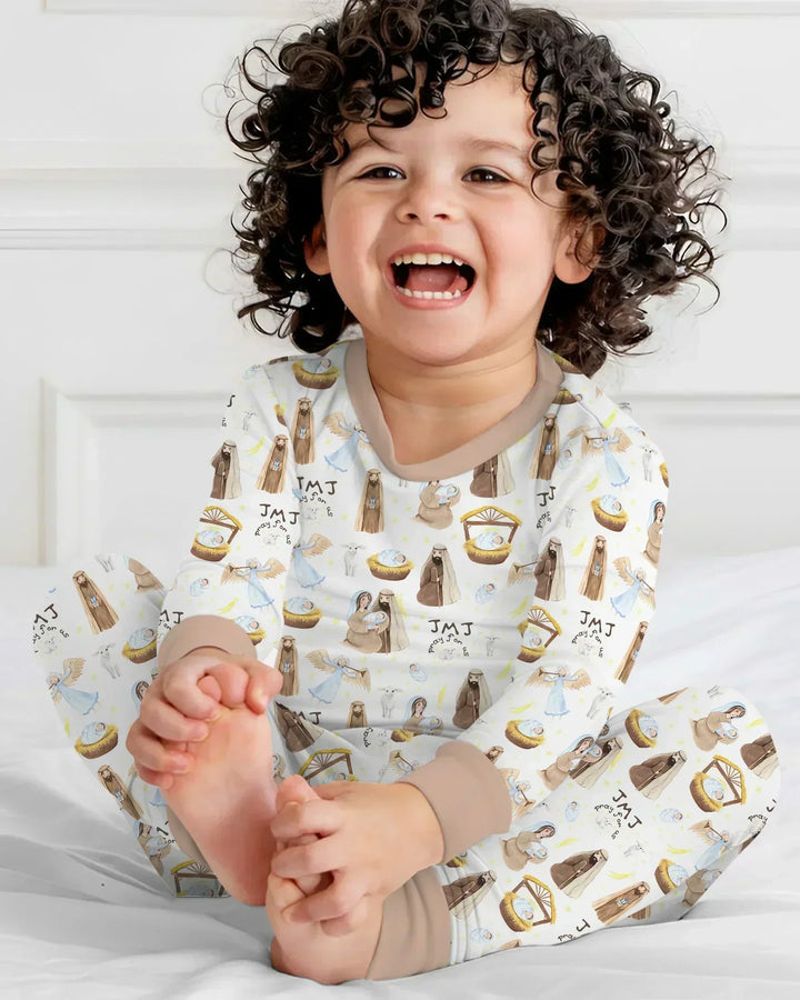 Holy Family Bamboo Two Piece Long Sleeve Pajama Set