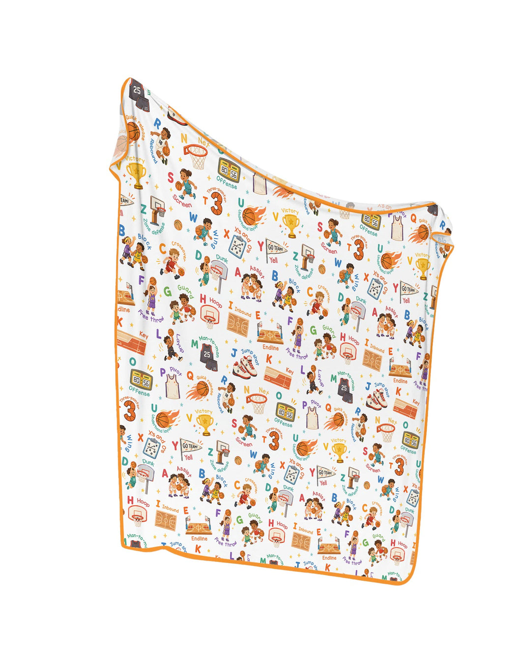 Basketball Alphabet Bamboo Blanket