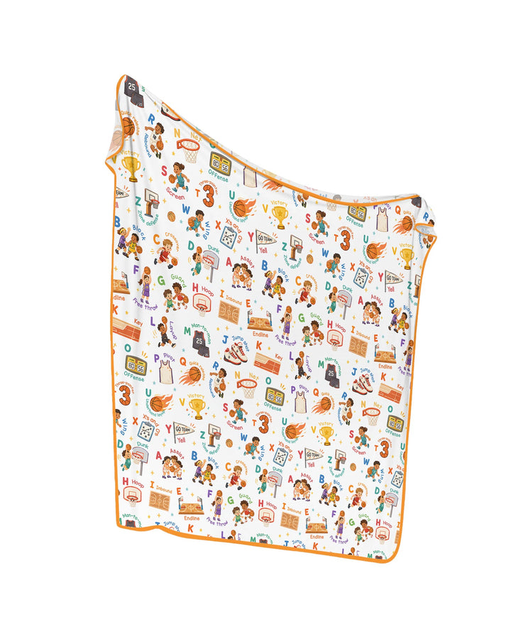 Basketball Alphabet Bamboo Blanket