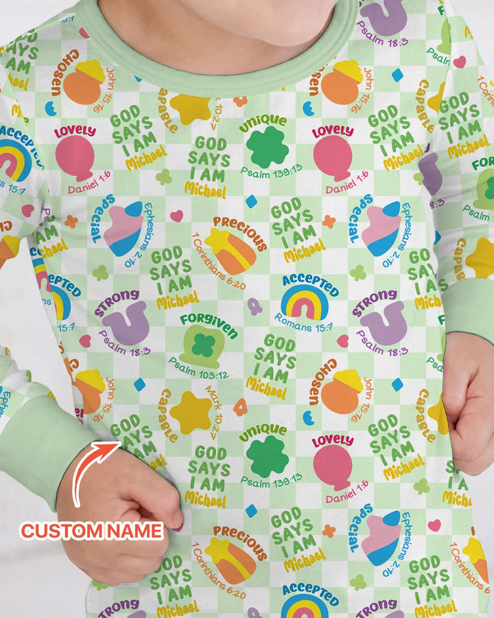 Zweiteiliges Langarm-Pyjama-Set mit Sommerfrüchten