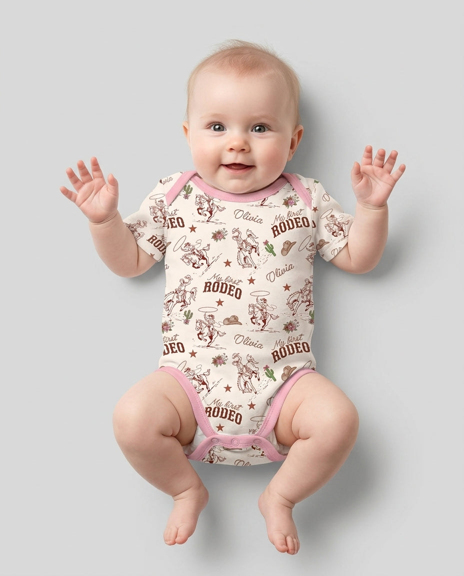 Gerippte Babykleidung mit individuellem Foto - Weich &amp; Skizzenhaft