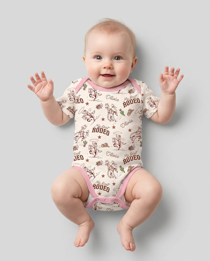 Gerippte Babykleidung mit individuellem Foto - Weich &amp; Skizzenhaft