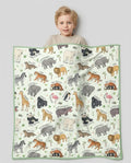 Safari Animals Bamboo Blanket