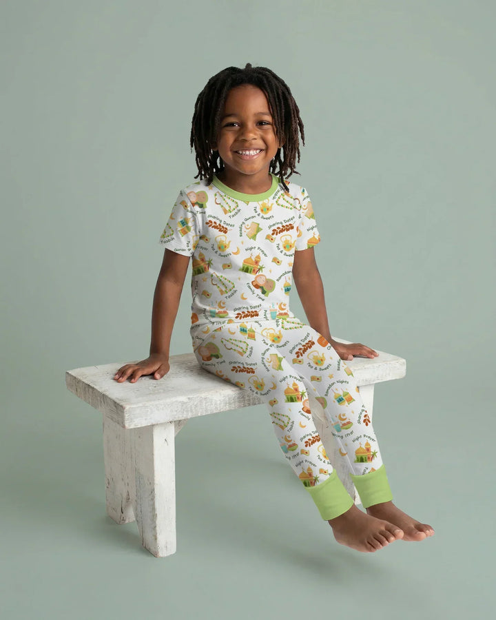 Zweiteiliges, kurzärmliges Pyjama-Set mit Marienkäfern